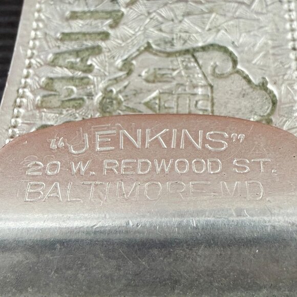 Vintage Jenkins Baltimore William & Mary College Belt Buckle Silver Tone Enamel main image 4